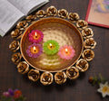 Traditional Decorative Golden Iron Urli Bowl