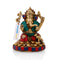 Handmade Brass Lord Ganesha Idol with Stone Work