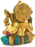 Blessing Sculpture of Lord Ganesha Idol in Brass Statue 
