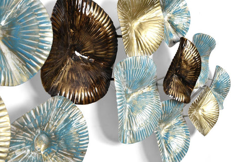 Metal 3D Design Sunburst Round Plates Wall Hanging Showpiece