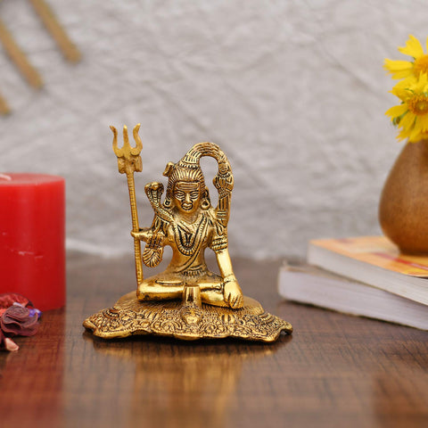 Metal Sitting Shiva Idol Showpiece Shbs147