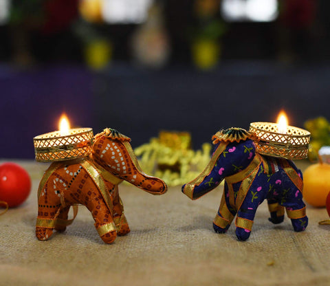 Elephant Design Tealight Candle Holder