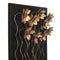 Metal 3D Flowers On MDF Panel Mounted Wall Hanging Showpiece