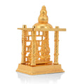 Aluminium Laxmi Ganesha Idol With Gold Plated Finish