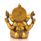 Golden Lord Taj Ganesha Brass Puja Statue