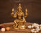 Brass Blessing Laxmi Idol Sitting On Round Base Statue