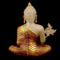 Meditating Lord Buddha Brass Idol With Scared Kalash Statue 