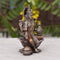 Bronze Goddess Lakshmi Maa Idol Sitting on Lotus Statue