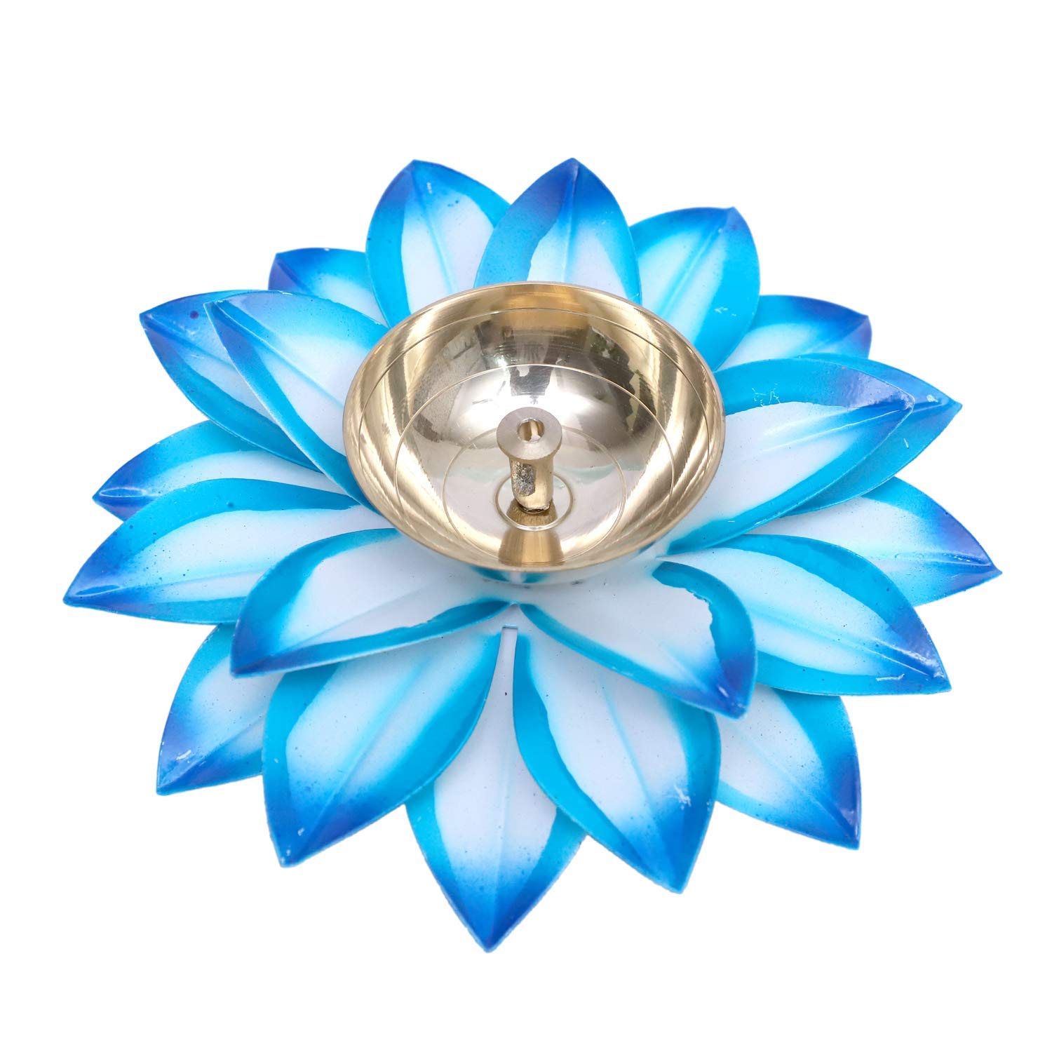 Brass Diya Lotus Kamal Patti Deepak Oil Lamp Stand Puja Home Decor Gift