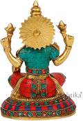 Hindu Goddess Lakshmi Idol in Blessing Sculpture Decorative Statue