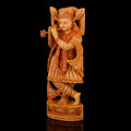 Krishna Playing flute Sculpture - Home Decor Wooden Statue