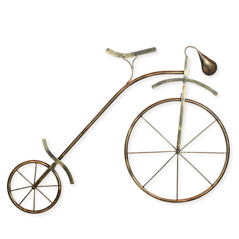 Metal Ancient Wheels Cycle Mounted Wall Hanging Showpiece