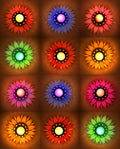 Set of 36 Reflective 3D Shadow Diya for Diwali Decor