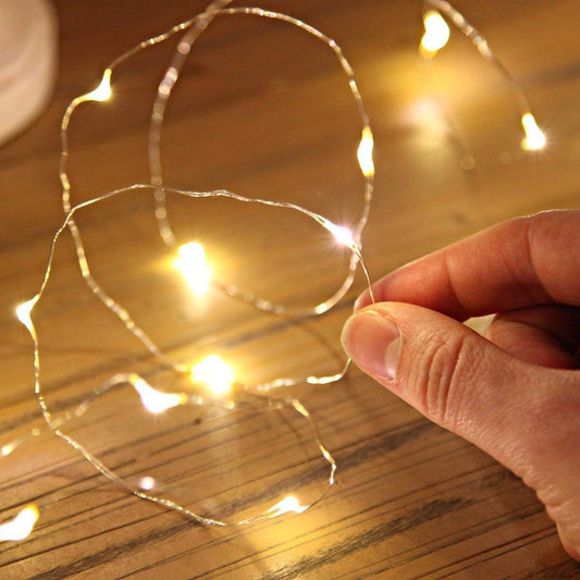 Decorative Battery Operated 30 LED Silver String Lights