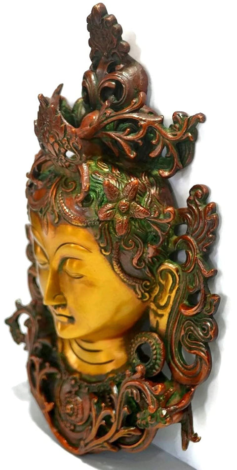 Brass Tara Buddha Idol Wall Hanging Showpiece Btw104