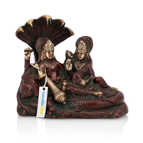 Lakshmi Narayan (Laxmi Vishnu) Brass Idol Showpiece