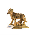 Lucky Kamdhenu Cow with Calf Brass Decorative Statue