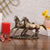 Two Running Horse Poly-resin Figurine Idol Showpiece 
