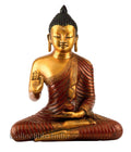 Blessing Brass Sculpture of Abhaya Buddhist Buddha Idol