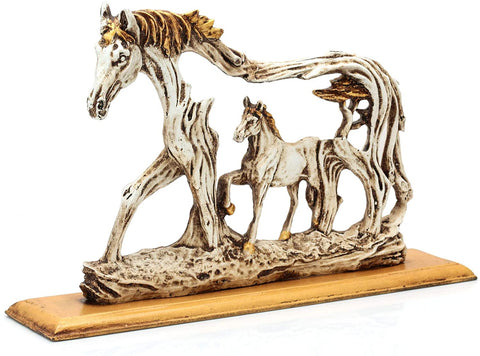 Feng-Shui Decorative Showpiece of Dual Horse Figurine