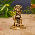 Brass Blessing Lord Hanuman Idol Murti Statue 