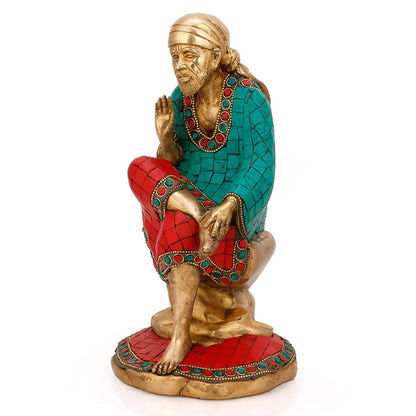 Brass Shirdi Sai Baba Idol Sits108