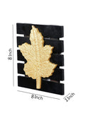 Mapple Leaf Wall Art Hanging with Wood Panel (Set of 3)