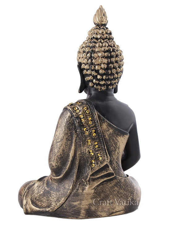 Meditating Buddha Brass Statue - Spiritual Decor Showpiece