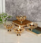 Brass Crystal Decorative Diya Oil Lamp (Set of 4)