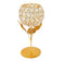 Metal & Crystal Golden Rose Tea Light Candle Holder Stand