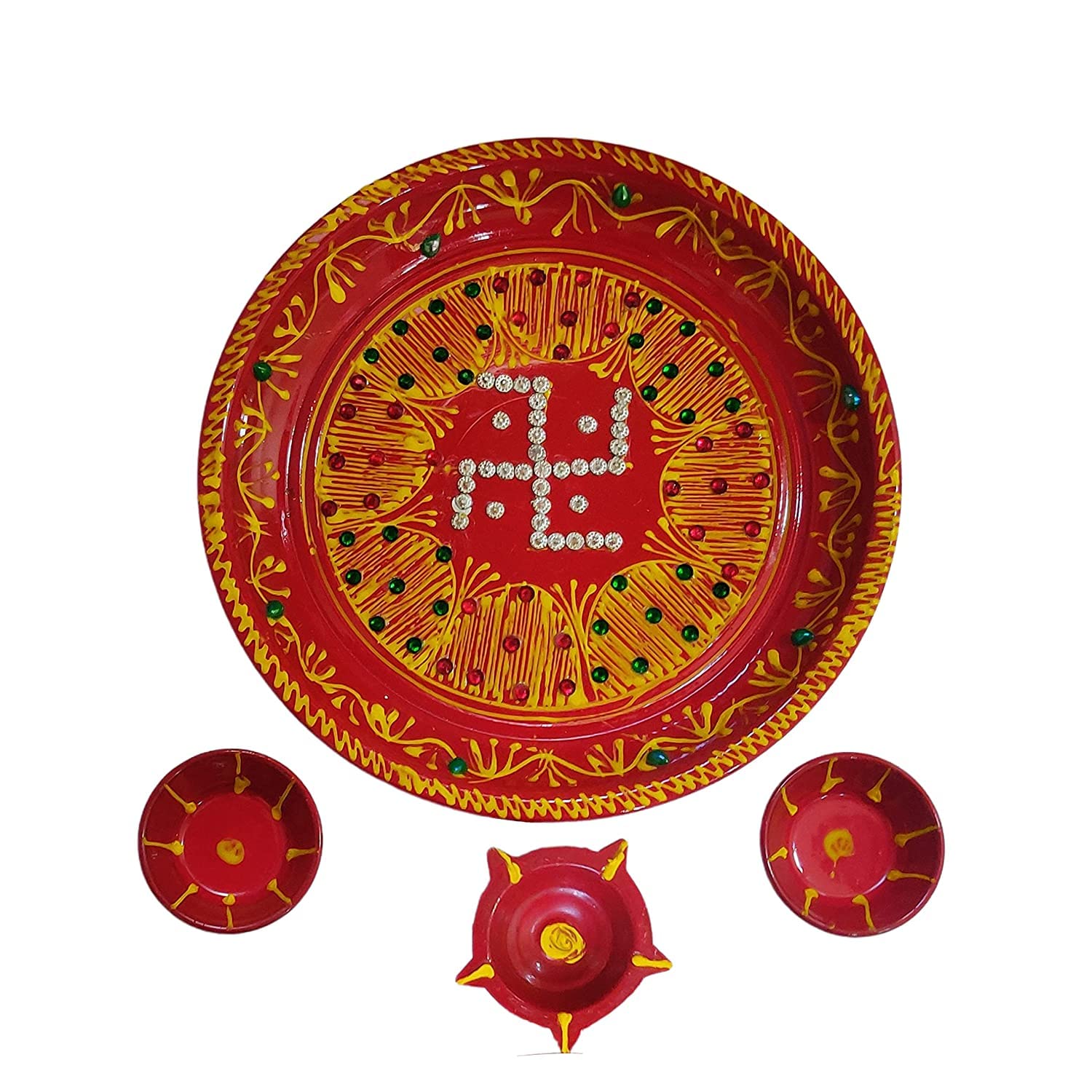 Multipurpose Decorated Pooja Thali Set for Festival Puja
