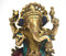 God Ganesha Idol Sitting on Lotus Brass Decorative Statue