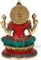 Lakshmi Maa Idol Made with Turquoise Brass Showpiece