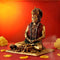 Resin Lord Hanuman Meditating Statue (Gold Finish)