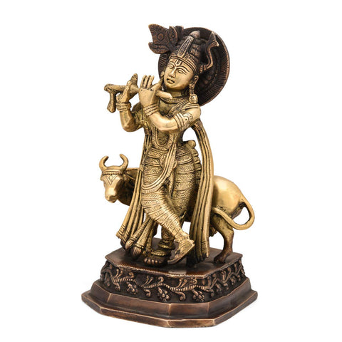 Brass Lord Krishna Idol Kbs130