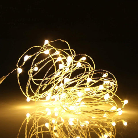 Decorative Battery Operated 30 LED Silver String Lights