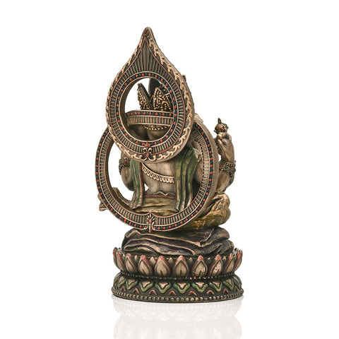 Cold Cast Bronze Lord Ganesh Idol Pooja Temple Gmas130