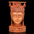 Wooden Handmade Shiva Idol Face Sculpture Statue