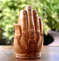 Namaste Laxmi Ganesh Statue - Wood Hand Carved Sculpture