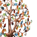 Metal Multicolor Tree Of Wisdom & Life Mounted Wall Hanging Showpiece 