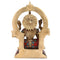 Brass Laxmi Ganesha Idol Murti Sitting On Singhasan Statue 