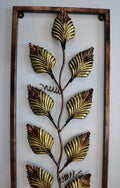 Metal Leaf Frame Mounted Wall Art Decor Showpiece