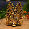 Metal Radha Krishna Idol Statue With Diya Oil Lamp Showpiece Rkbs105