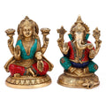 Brass Laxmi Ganesh Set Idol Murti Showpiece 