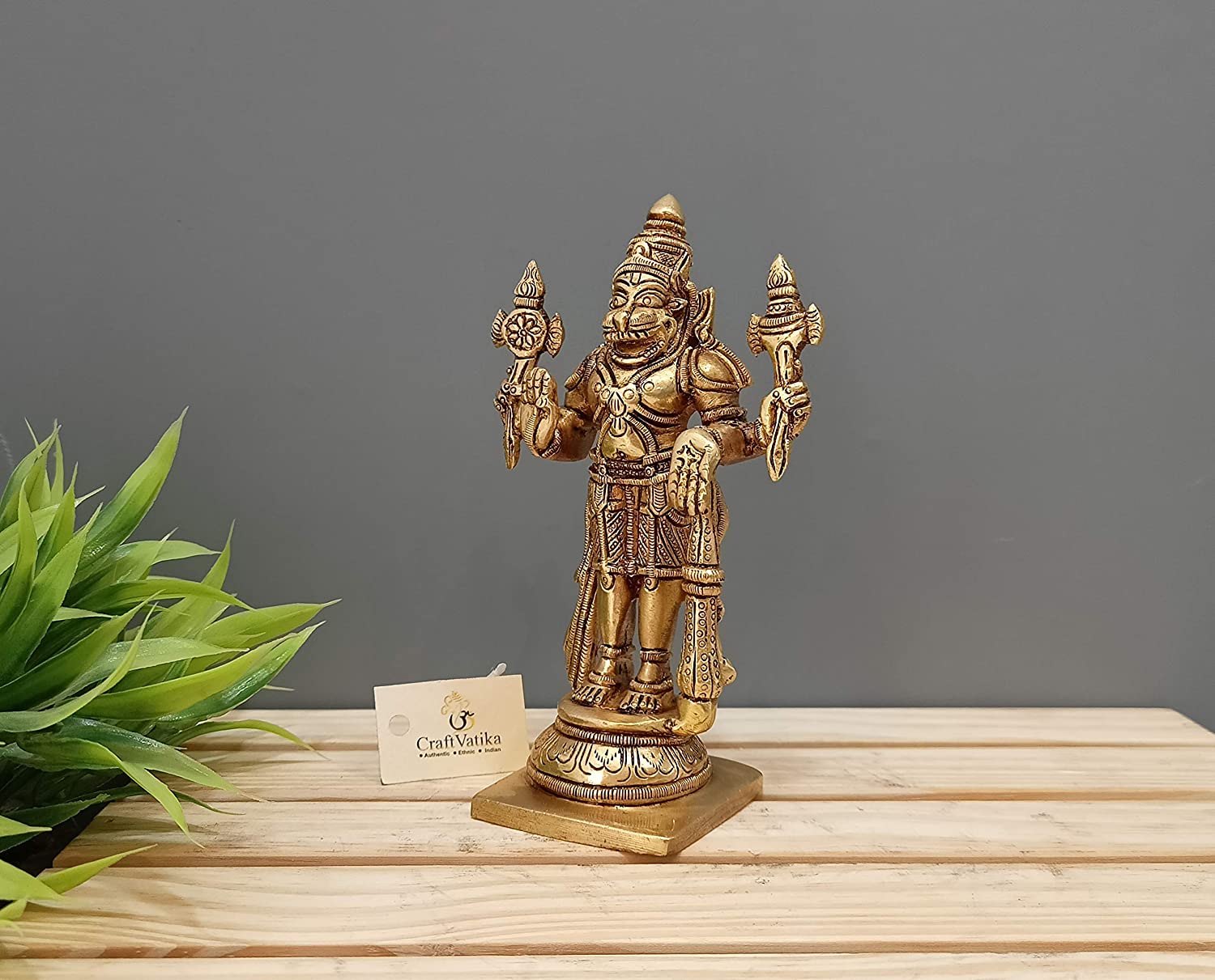 Brass Narasimha Dev Vishnu Idol Murti Statue