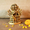 Hindu Goddess Statue of Gayatri Maa Brass Worship Idol