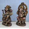 Goddess Lakshmi Ganesha Resin Idol Set