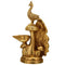 Peacock Sculpture Brass Oil Lamp Diya Stand Showpiece