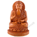 Wooden Blessing Buddha Idol Showpiece Bws155