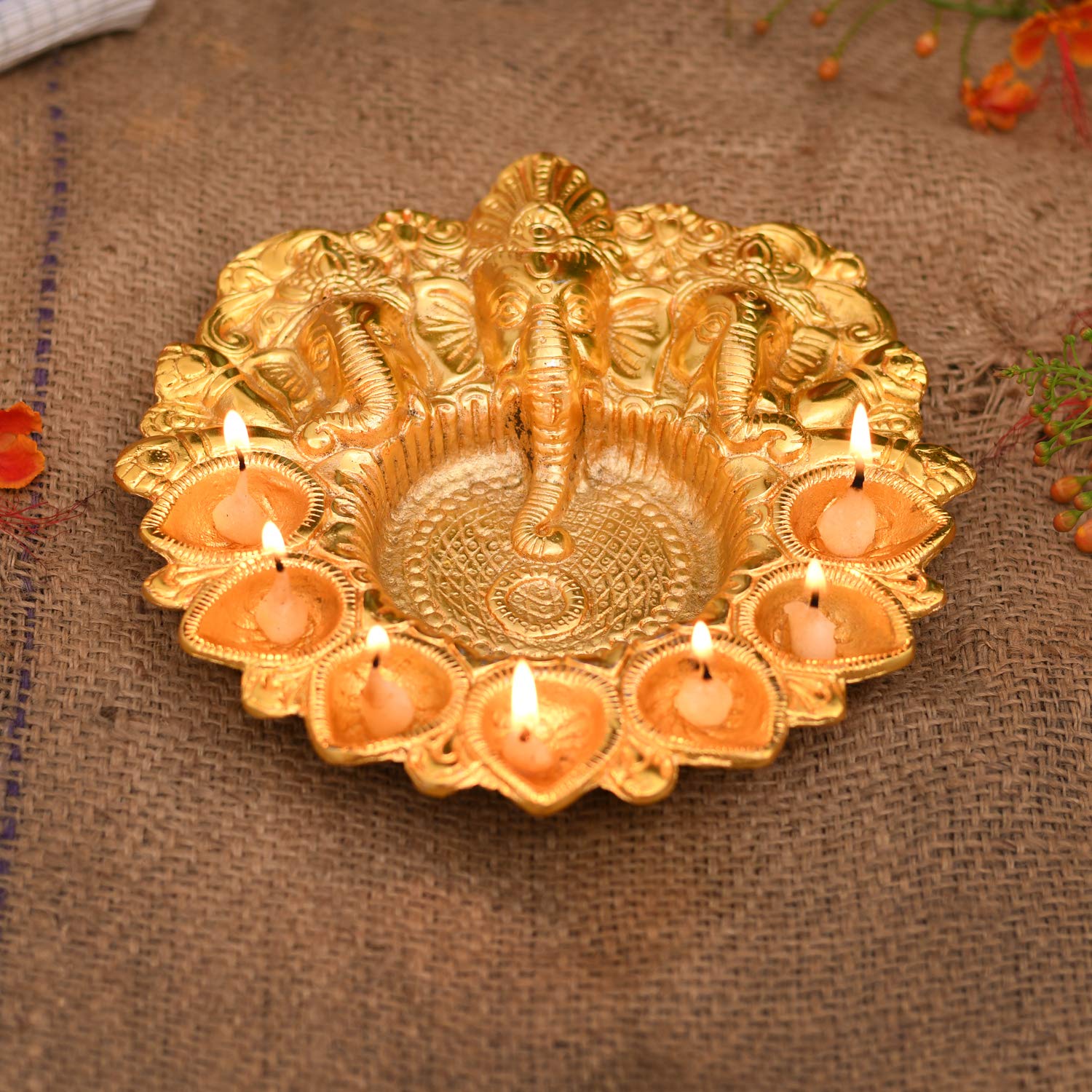 Ganesh Diya Idol, Ganesh Diya Showpiece, Ganesh Diya Decorative Item 